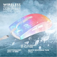 Hiir DELTACO WHITE LINE WM89 Wireless RGB...