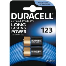 Duracell 1x2 Lithium CR123A Photo Battery 3V...
