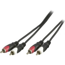 Deltaco Cable audio, 2xRCA-2xRCA, 1.0m...