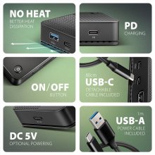 AXAGON HMC-U4 USB4 dock, 3x USB-A, 2x USB-C...