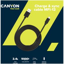 CANYON cable MFI-12 Type-C to Lightning 2m...