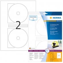Herma CD-Etiketten Maxi A4 weiß 116 mm...