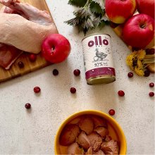 OLLO Pure Duck with apple - wet dog food -...