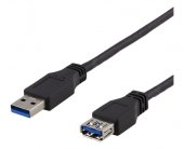 DELTACO USB 3.1 Gen1 pikenduskaabel, 2m...