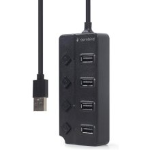 Gembird USB 2.0 powered 4-port hub with...
