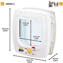 FERPLAST Swing 5 grey - dog and cat door -...