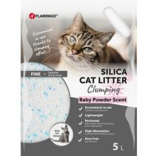 Flamingo Cat litter Silica with baby powder...