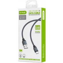 D-Fruit cable USB-A - USB-C 1m, grey...
