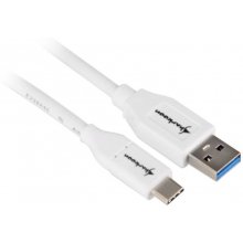 Sharkoon USB 3.1 Cable A-C - white - 1m
