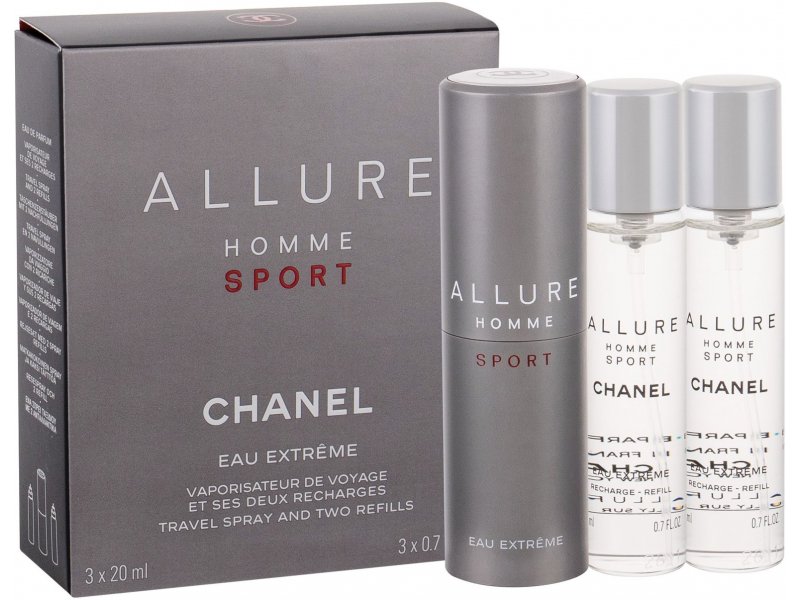 CHANEL Allure Homme Sport Eau Extreme 3x20ml - Eau de Toilette for Men 