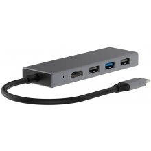 адаптер HUB USB C 7in1 - HDMI, USBx3, PD...