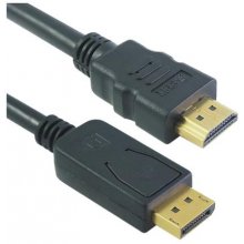 M-CAB 1M DP HDMI CABLE M-M BLACK M/M GOLD...