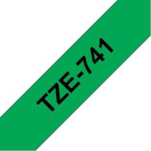 Brother TZE-741 label-making tape Black on...