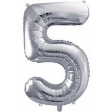 PartyDeco Foil Balloon, nr 5, 35 cm