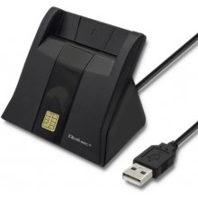 Qoltec 50643 Smart chip ID card scanner|USB...