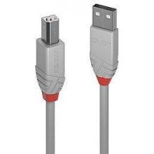 LINDY CABLE USB2 A-B 0.5M/ANTHRA GREY 36681