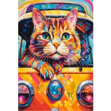 Castor Puzzles 1000 elements Cat Bus Travel