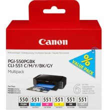 Canon PGI-550/CLI-551 PGBK/C/M/Y/BK/GY 6 Ink...