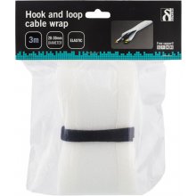 DELTACO Cable wrap nylon, 3.0m, white...