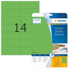 Herma Labels green 105x42,3 20 Sheets DIN A4...