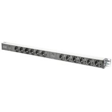 Digitus aluminum outlet strip with overload...