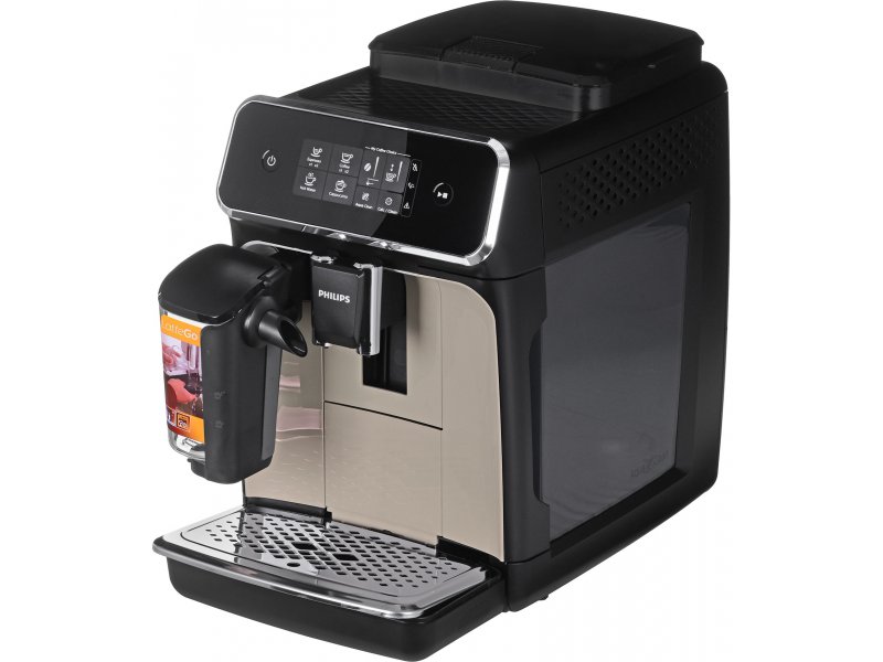 Philips Series 2200 LatteGo EP2235/40 Automatic coffee maker with frother,  Black-zinc brown