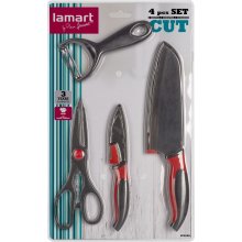 Lamart 4 pcs set - 2 knives, scraper...