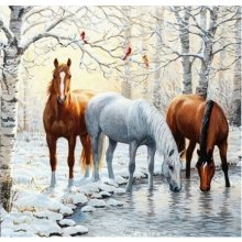 Norimpex Diamond mosaic - Horses in Winter