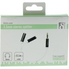 DELTACO Adapter 3.5mm M - 2x3.5mm...