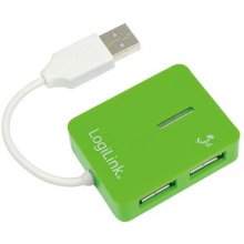 LOGILINK USB 2.0 4-Port Hub 480 Mbit/s Green