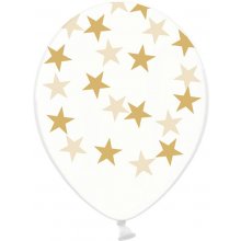 PartyDeco Balloons with Stars, 6 pc, 30 cm...