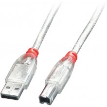 LINDY CABLE USB2 A-B 0.5M/TRANSPARENT 41751