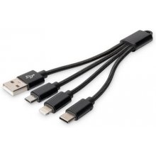 Digitus 3-in-1 Ladekabel USB A Lightning +...
