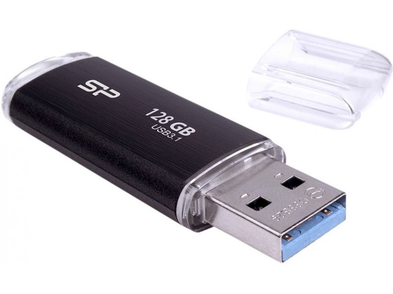 Silicon USB-Stick 128GB B02 Black SP128GBUF3B02V1K - OX.ee