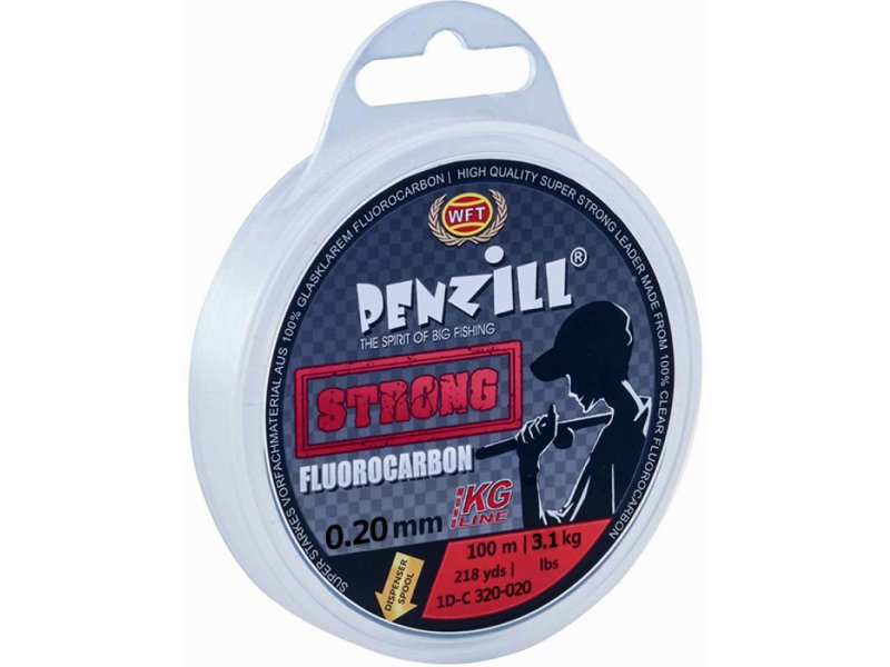 World Fishing Tackle Fishing line WFT Penzill Fluorocarbon Strong 100m  3,1kg 0,20mm R-01816 