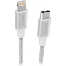 Sbs Cable Braided USB-C/Lightning 1m Silver