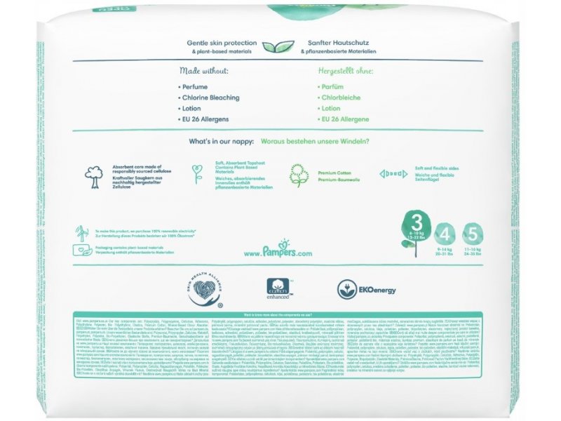 Pampers Couches Premium Protection taille 3 Midi 6-10 kg pack