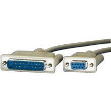 ROLINE Serial Printer Cable, DB9 F - DB25 M...