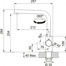 FRANKE Tap Lina L Chrom 115.0693.230