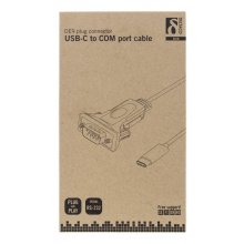 Deltaco USB-C to serial cable, RS-232, 1xDE9...