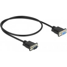 DELOCK 86613 serial cable Black 0.5 m RS-232