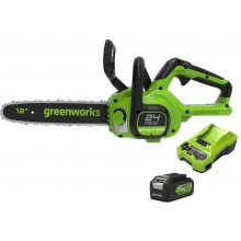 GREENWORKS 24V 4Ah 30 cm chainsaw GD24CS30K4...