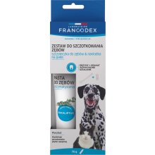 FRANCODEX Toothbrush and toothpaste for dog...