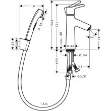 Hansgrohe Maišytuvas su bide dušeliu Talis S...