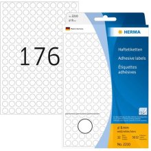 HERMA Vielzwecketiketten weiß 8 mm rund...