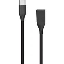 Силиконовый кабель USB - USB-C (черный, 1m)