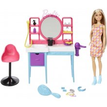 Mattel Barbie Doll And Hair Salon Playset...