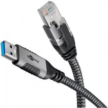 Goobay USB-A 3.0 > RJ45 (ST-ST) 1,5m...