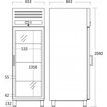 Scandomestic Vitriinkülmik GUR700GDX