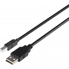 DELTACO USB 2.0 cable USB-A male - USB-B...